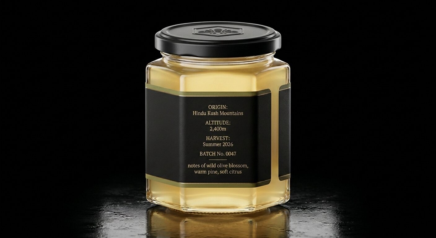 Zaytoon jar — back label, origin and batch